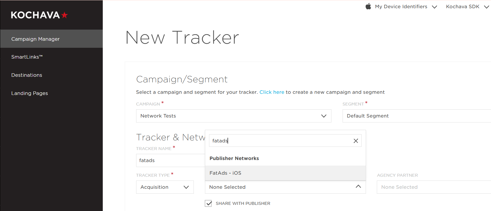 How to add a new ads tracking flow at Kochava affiliate marketing tracker