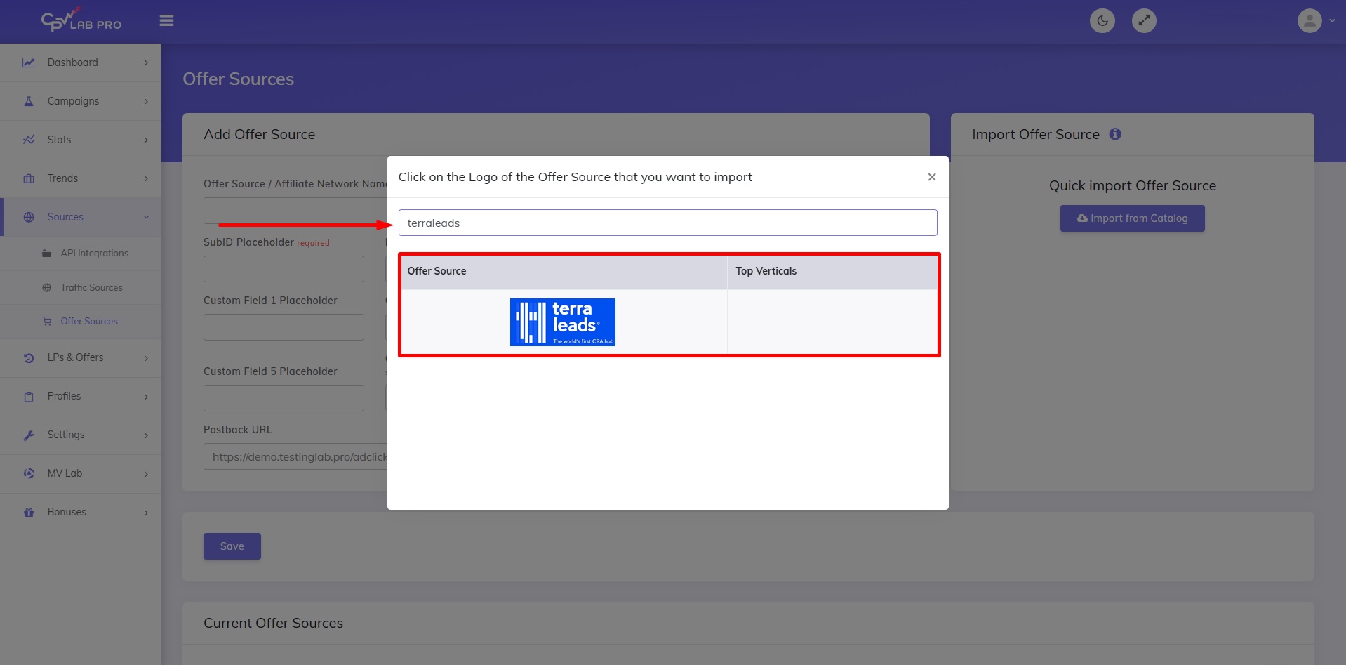 How to find CPA networks in CPVLab