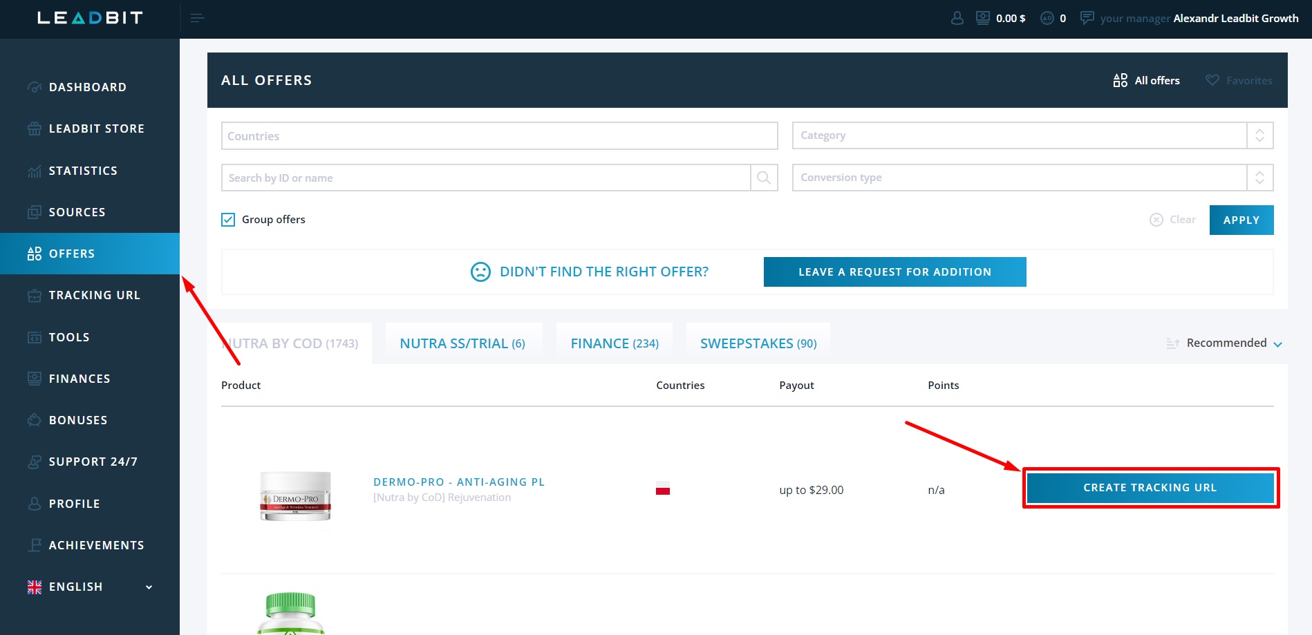 How to create tracking flow at affiliate networks